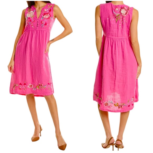 Johnny Was Joya Linen Tank Dress Size Small - Picture 16 of 16